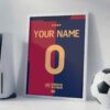 FC Barcelona Customizable Kit - Framed Football Poster