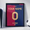 FC Barcelona Customizable Kit - Framed Football Poster