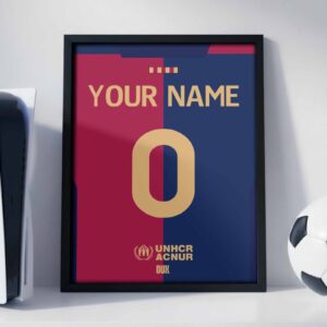 FC Barcelona Customizable Kit - Framed Football Poster