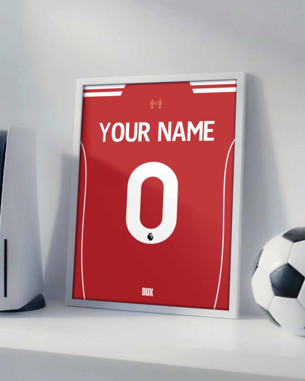 Liverpool FC 25/26 Customizable Kit Framed Poster