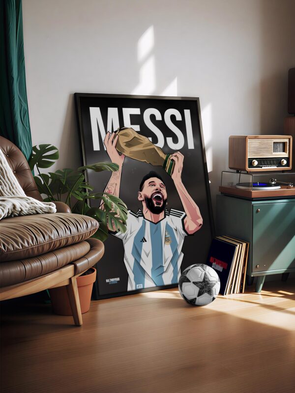 Lionel Messi World Cup Poster & Frame Egypt Main