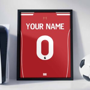 Liverpool FC 25/26 Customizable Kit Framed Poster