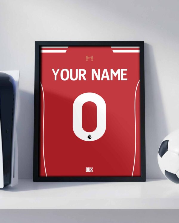 Liverpool FC 25/26 Customizable Kit Framed Poster