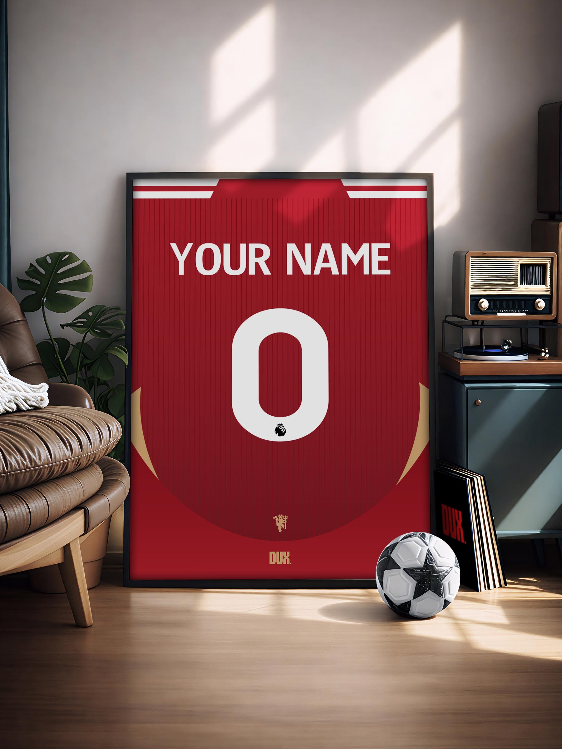 Manchester United 25/26 Customizable Kit - Framed Football Poster - Image 2