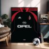 AC Milan Retro Kit - Framed Football Poster