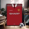 Manchester United Retro Kit - Framed Football Poster