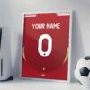 Manchester United Customizable Kit - Framed Football Poster
