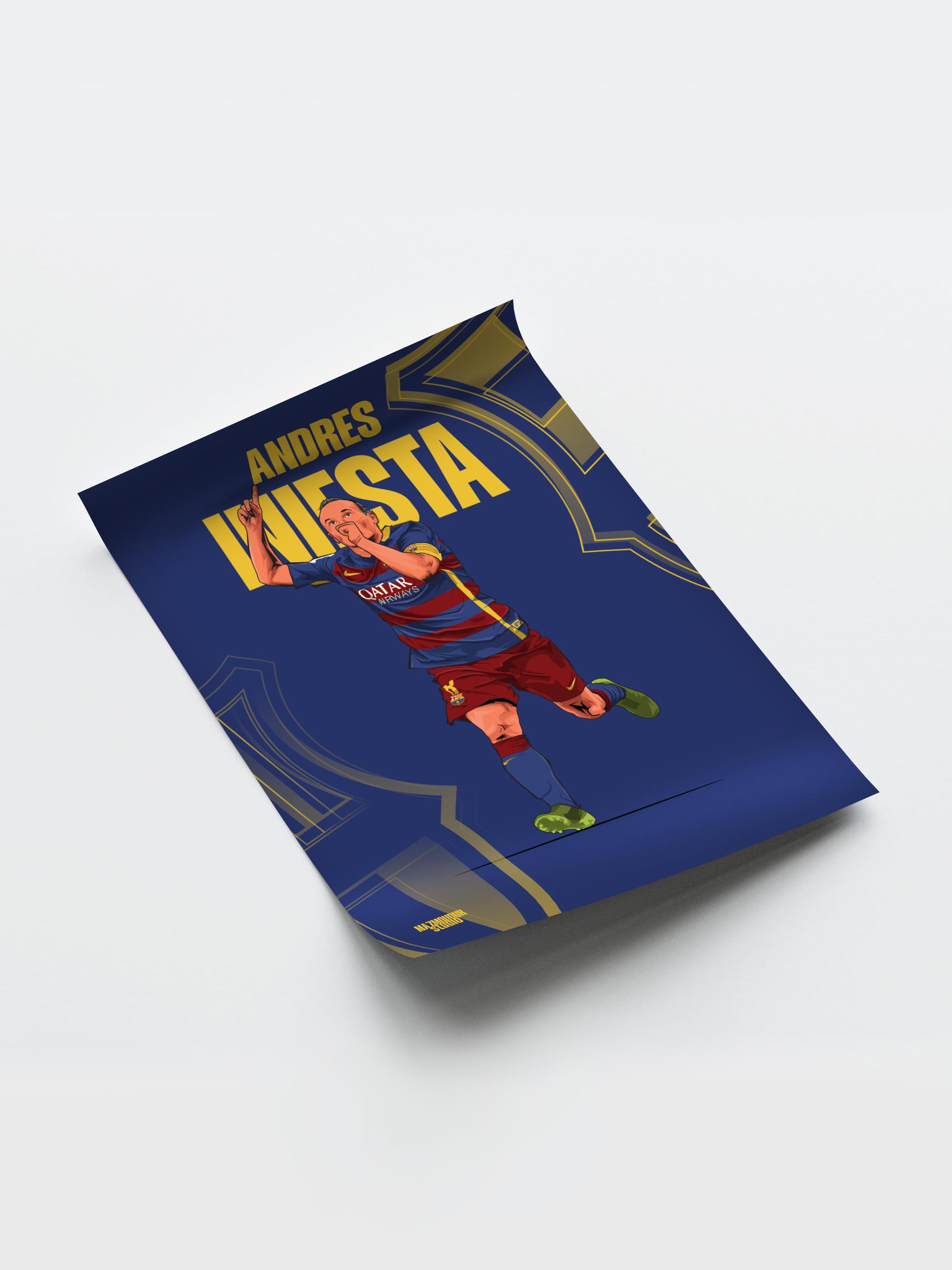 Andrés Iniesta - Framed Football Poster - Image 2