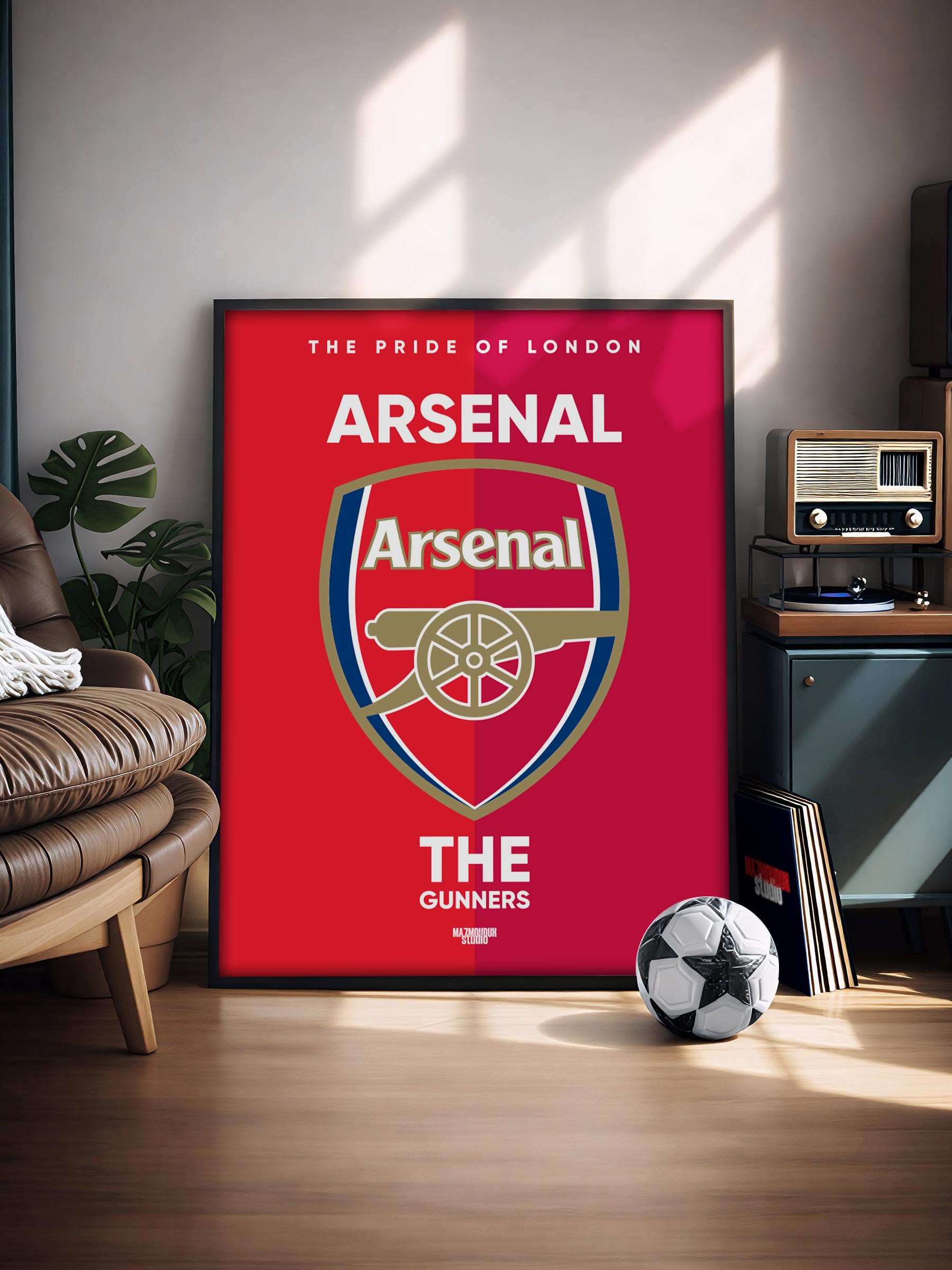 Arsenal FC Logo - Framed Football Poster - Image 2