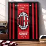 AC Milan Logo - Framed Football Poster