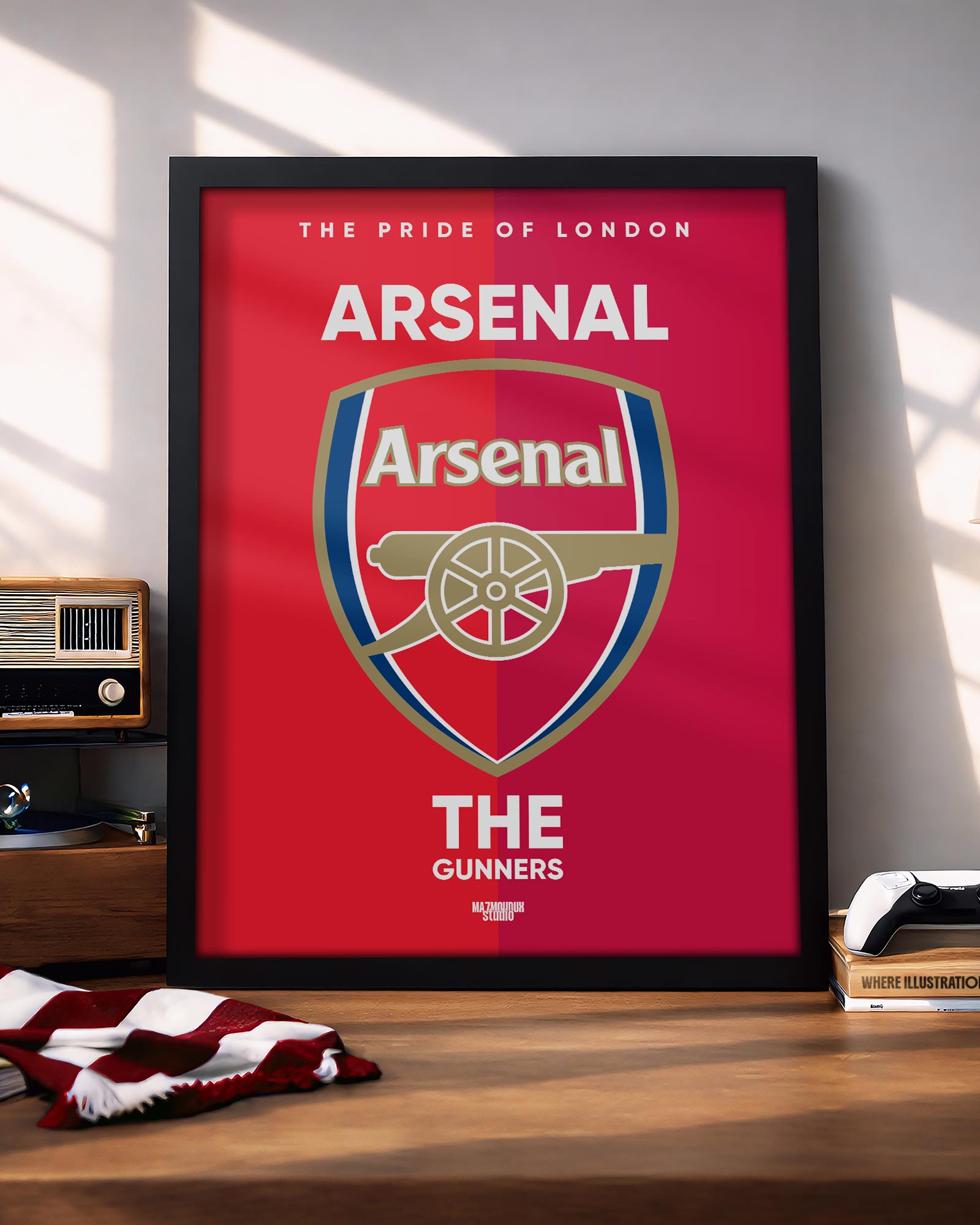 Arsenal FC Logo - Framed Football Poster