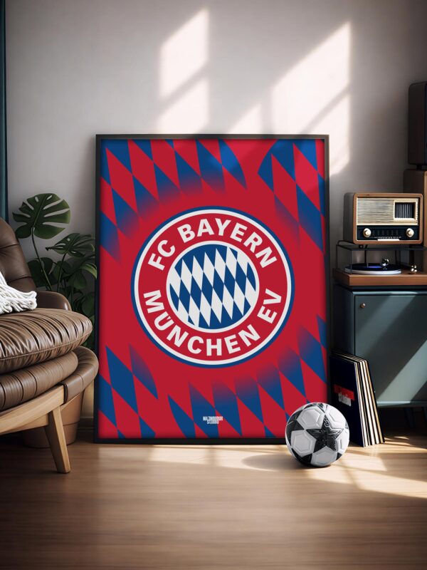 Bayern Munich Logo - Framed Football Poster