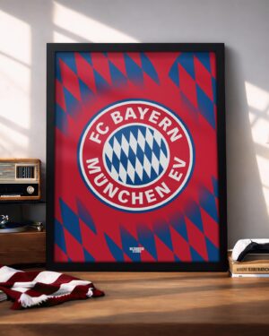 FC Bayern Munich Logo - Framed Football Poster