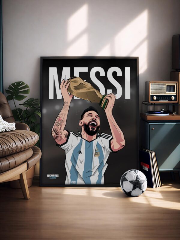 Leo Messi World Cup - Framed Football Poster