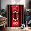 AC Milan Logo - Framed Football Poster