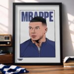 Kylian Mbappé – Framed Football Poster