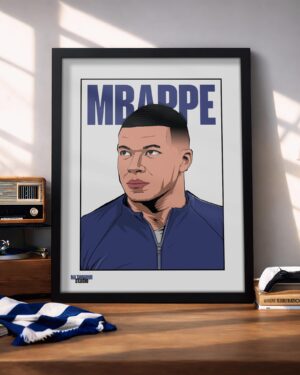Kylian Mbappé – Framed Football Poster
