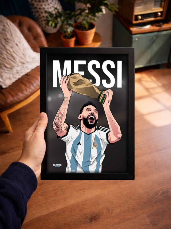 Leo Messi World Cup - Framed Football Poster