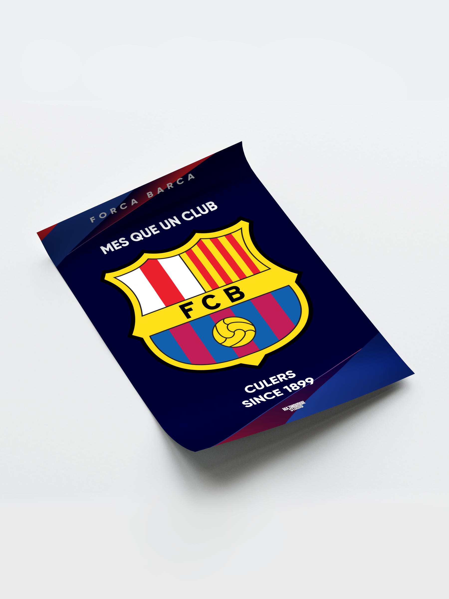 FC Barcelona Logo - Framed Football Poster - Image 4