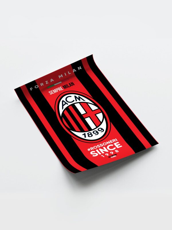 AC Milan Logo - Framed Football Poster