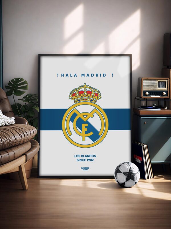 Real Madrid Logo - Framed Football Poster