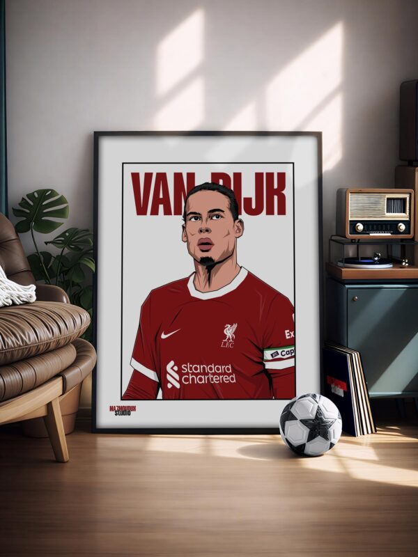 Virgil Van Dijk – Framed Football Poster