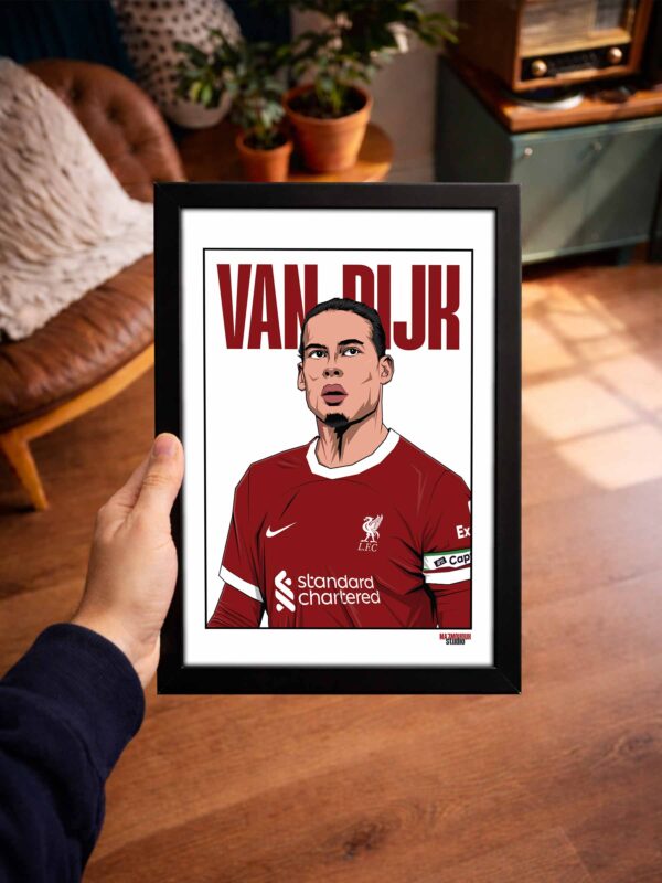 Virgil Van Dijk – Framed Football Poster