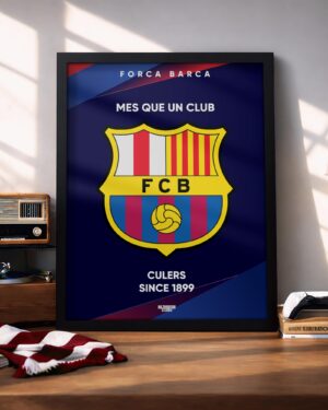 FC Barcelona Logo - Framed Football Poster