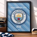 Manchester City Logo - Framed Football Poster