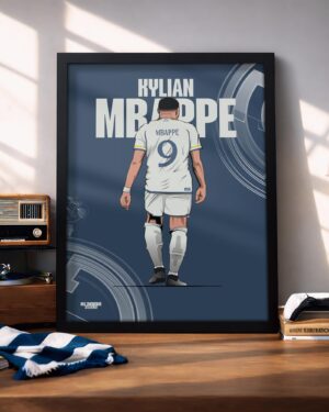Kylian Mbappe - Framed Football Poster
