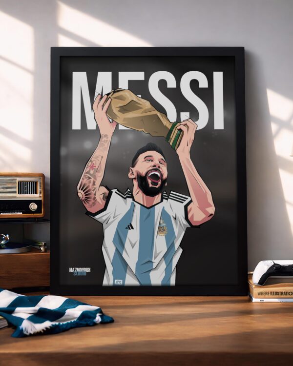 Leo Messi World Cup - Framed Football Poster