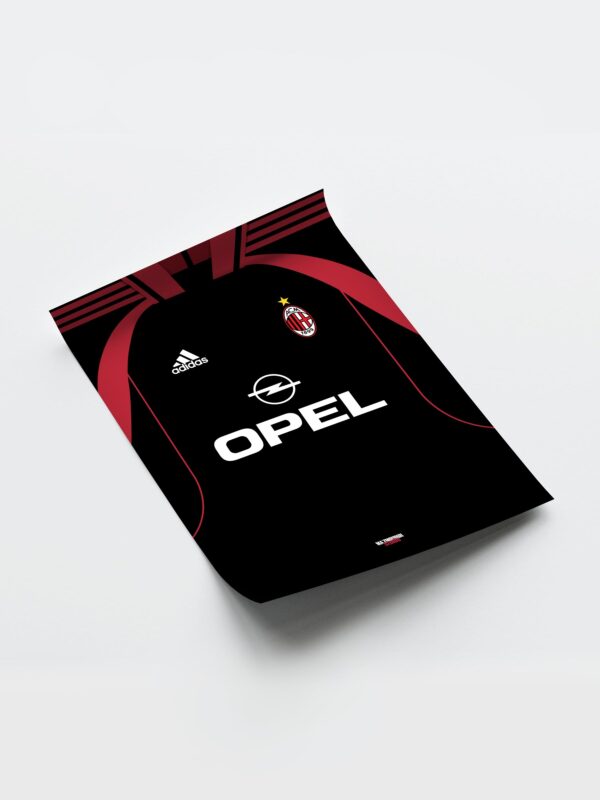 AC Milan Retro Kit - Framed Football Poster
