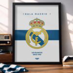 Real Madrid Logo - Framed Football Poster