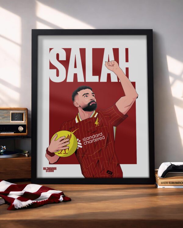 Mohamed Salah 24/25 - Framed Football Poster