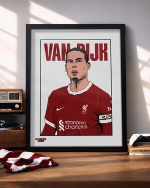 Virgil Van Dijk – Framed Football Poster