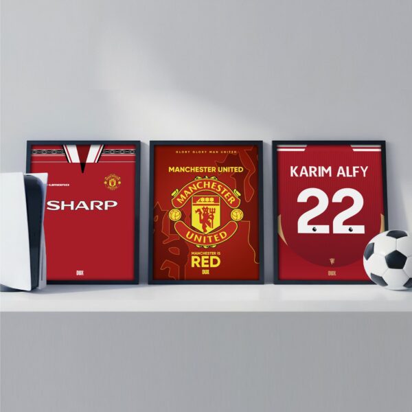 Manchester United Framed Posters Collection x3