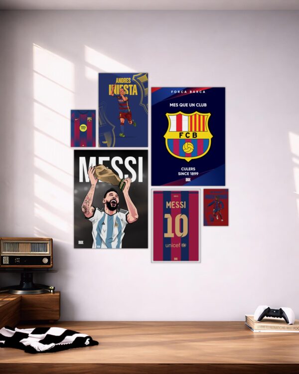 FC Barcelona Collection - Illustrated Football Posters