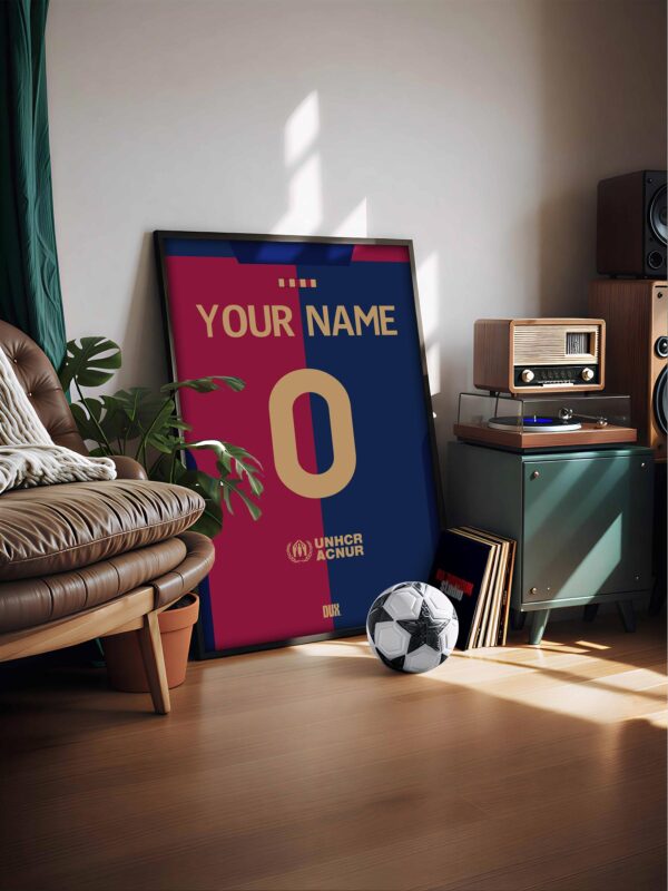 FC Barcelona Customizable Kit - Framed Football Poster