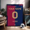 FC Barcelona Customizable Kit - Framed Football Poster