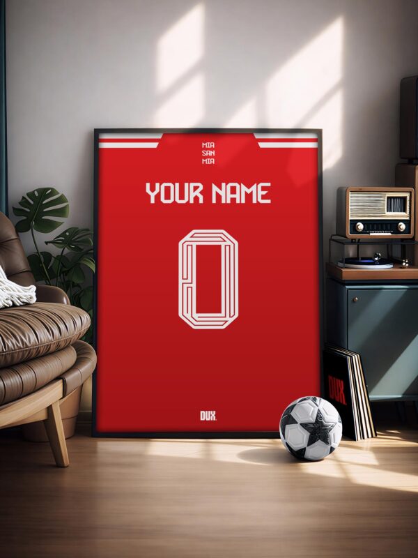 Bayern Munich 25/26 Customizable Kit - Framed Football Poster