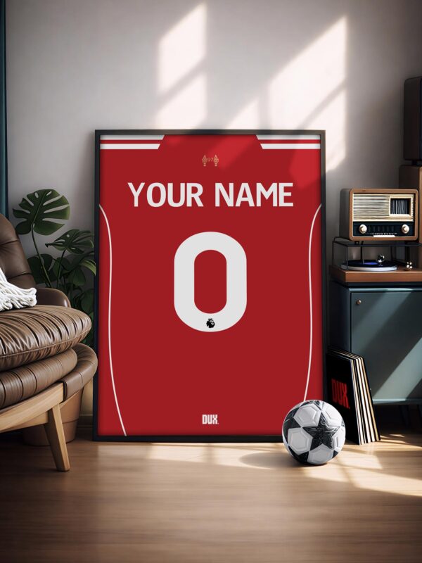 Liverpool FC 25/26 Customizable Kit Framed Poster