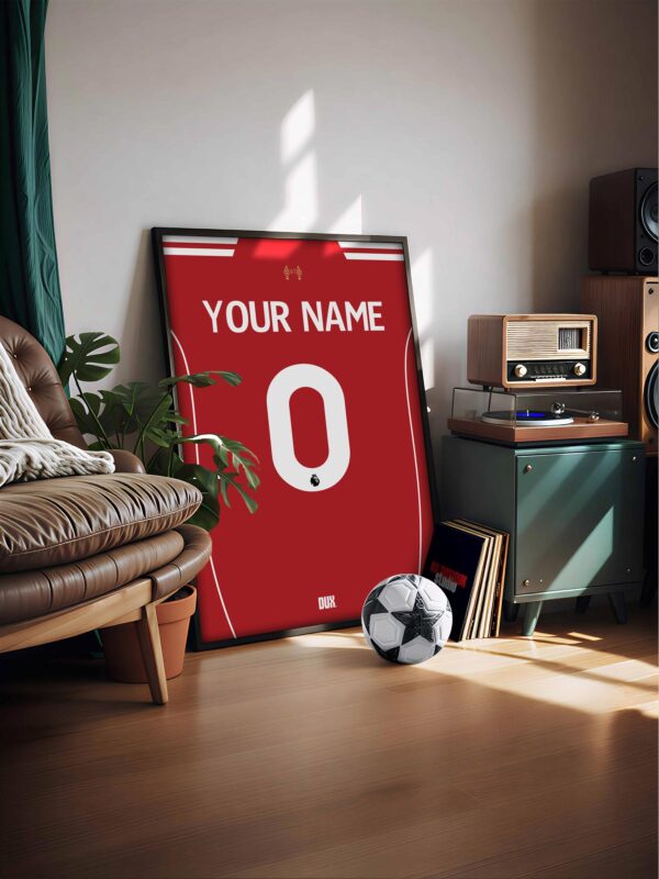 Liverpool FC 25/26 Customizable Kit Framed Poster