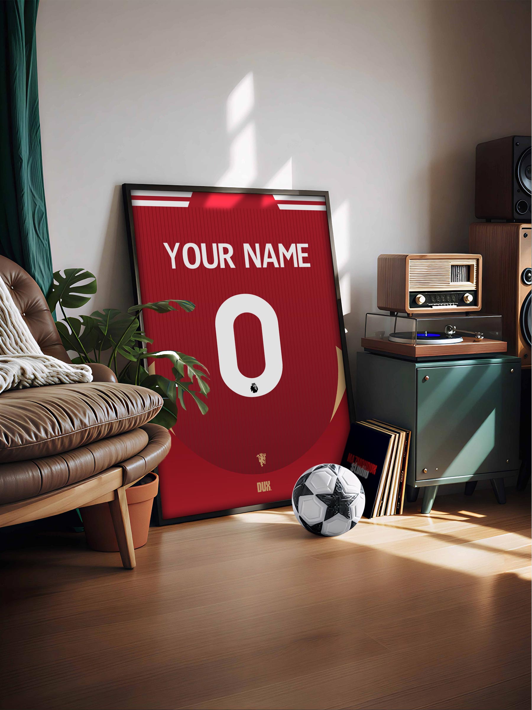 Manchester United 25/26 Customizable Kit - Framed Football Poster - Image 3