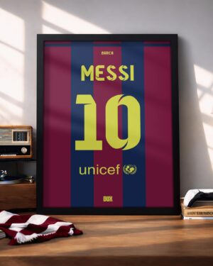Leo Messi 2015 Jersey - Framed Football Poster