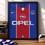 PSG 1998 Kit - Framed Football Poster