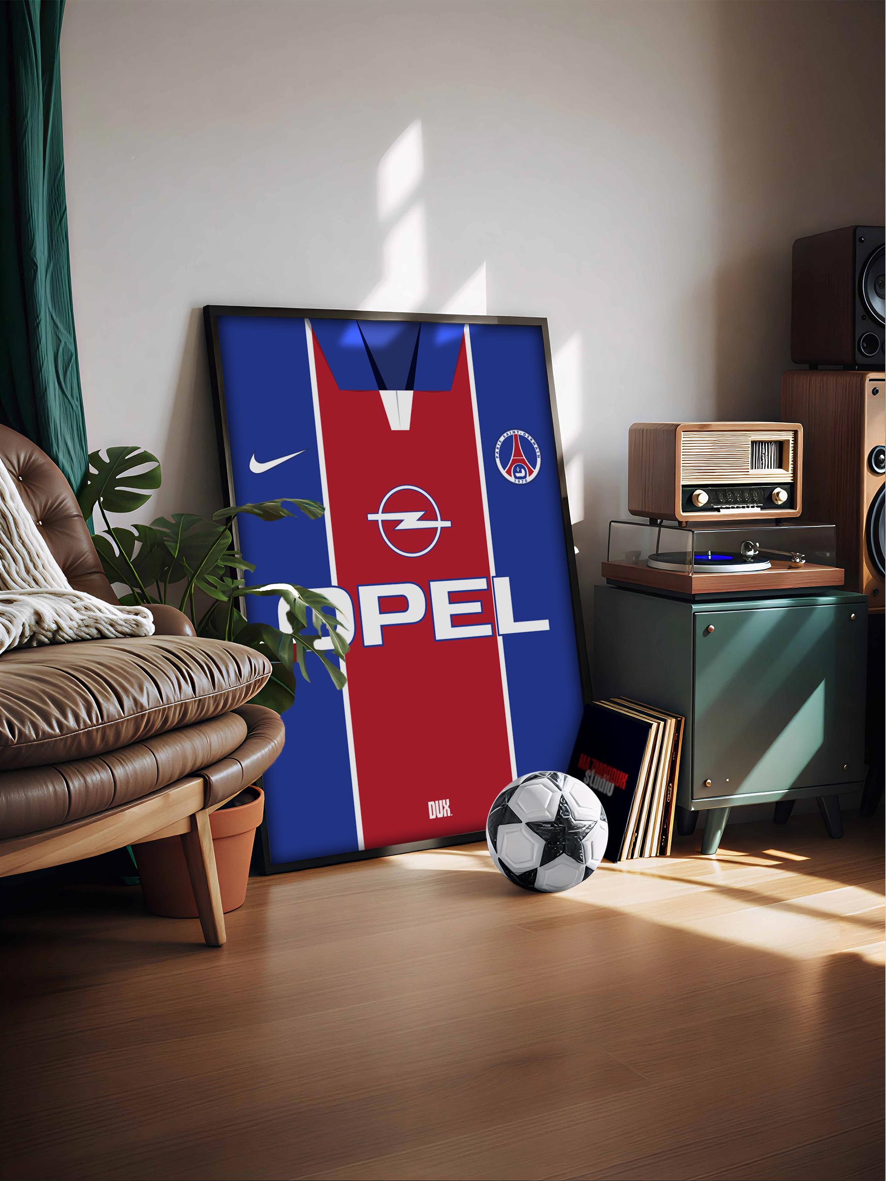 PSG 1998 Kit - Framed Football Poster - Image 3
