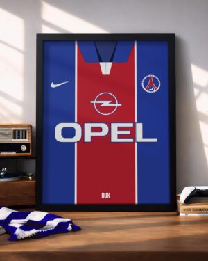 PSG 1998 Kit - Framed Football Poster