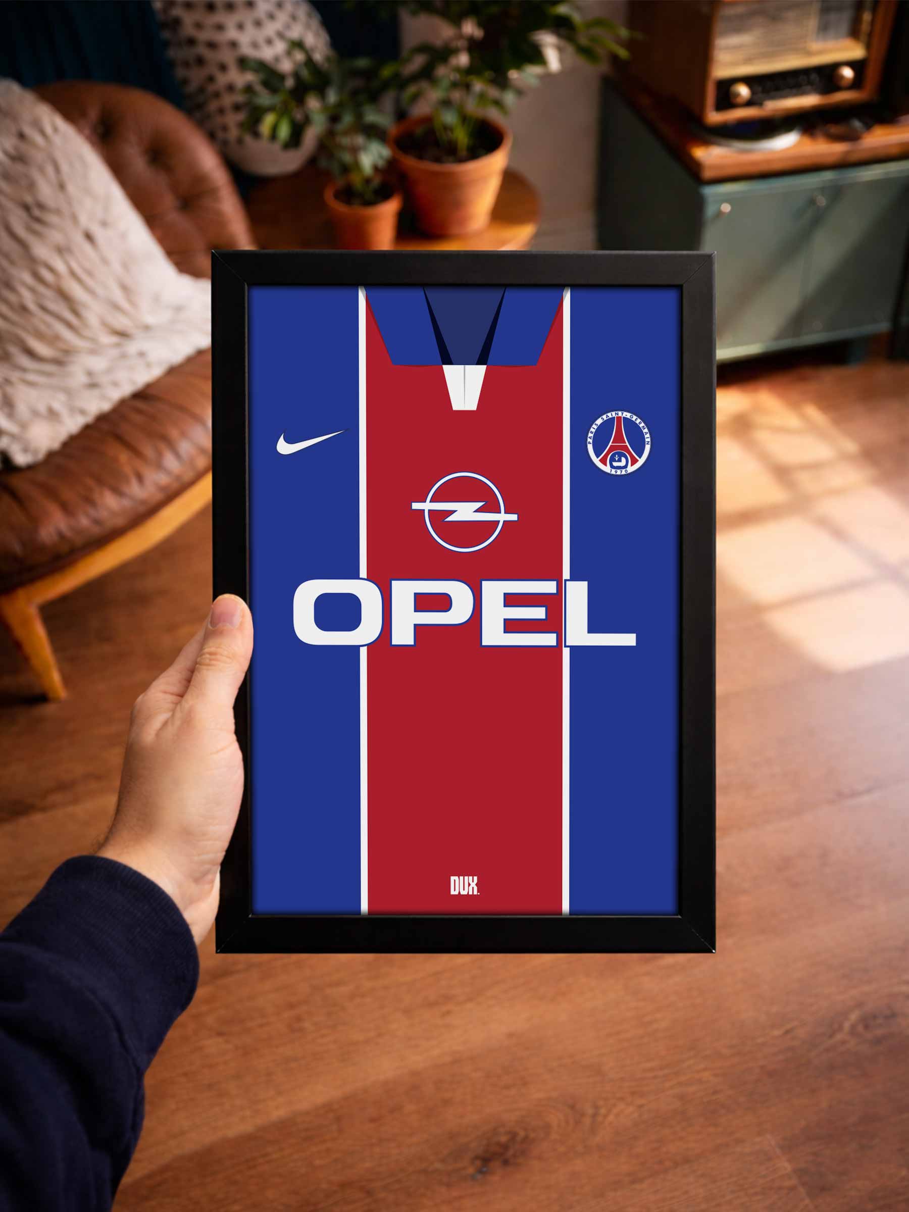 PSG 1998 Kit - Framed Football Poster - Image 4