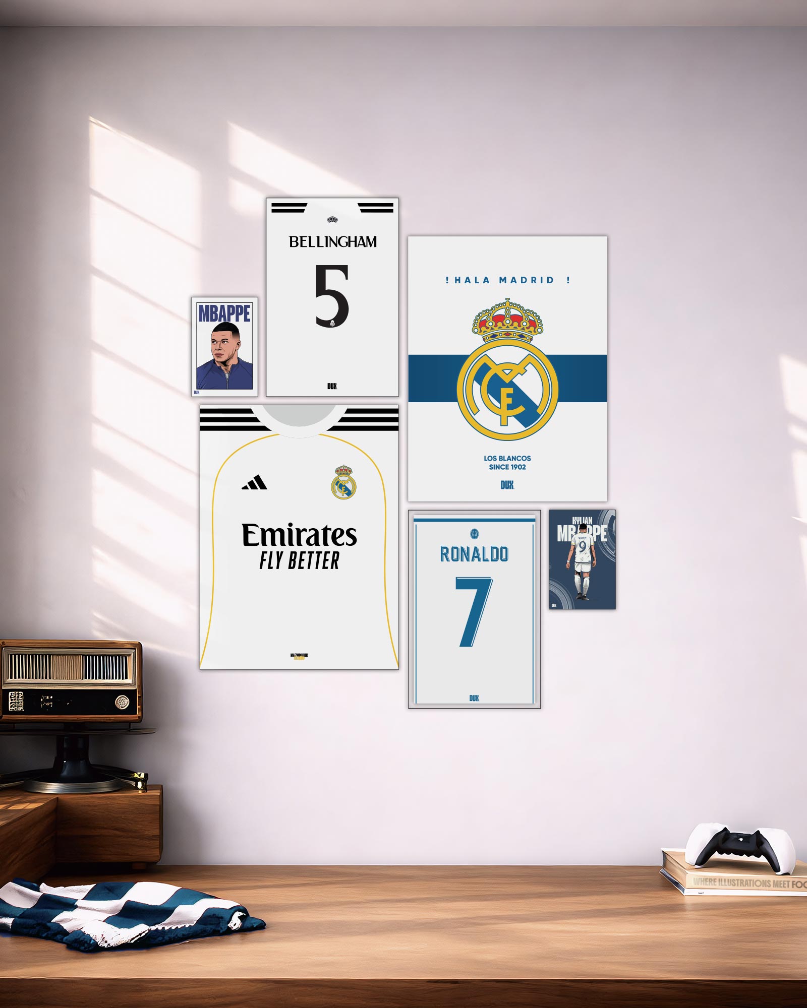 Real Madrid CF Collection - Illustrated Football Posters