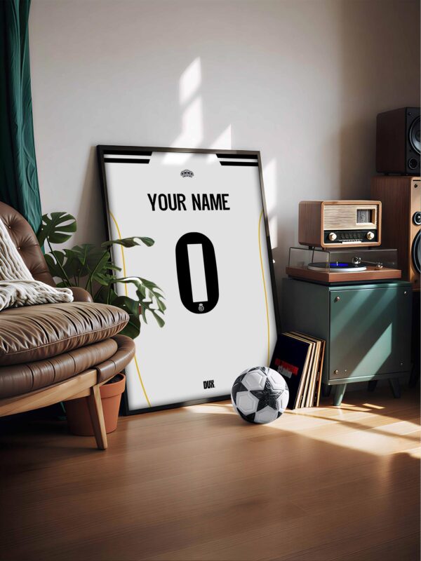 Real Madrid CF 25/26 Customizable Kit - Framed Football Poster